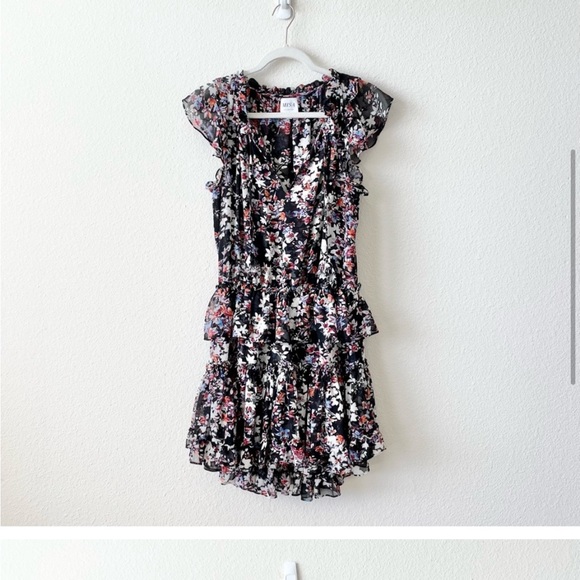 MISA Los Angeles Fleur Mini Dress in Black Floral Size Medium - Picture 4 of 10